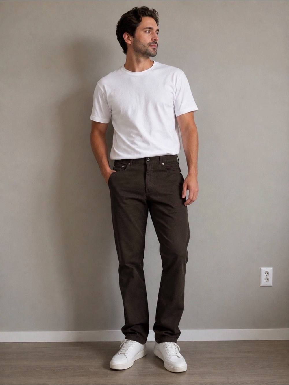 Kiton  Brown Straight Leg Jeans‎ Mens Size 35 Designer Made in Italy